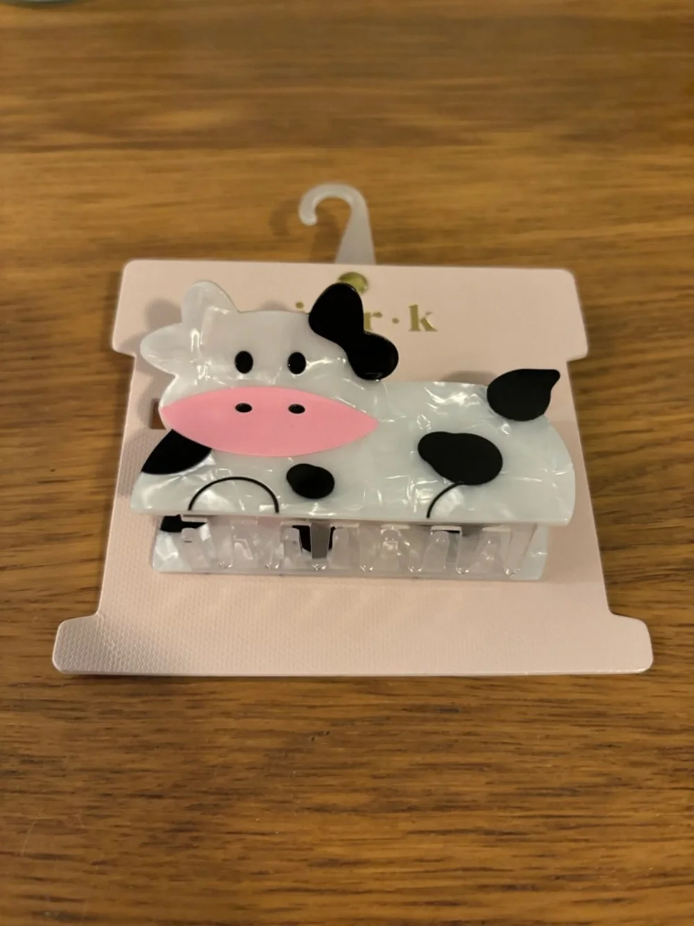 Piper K cow claw hair clip features a whimsical cartoon cow New - Picture 4 of 8